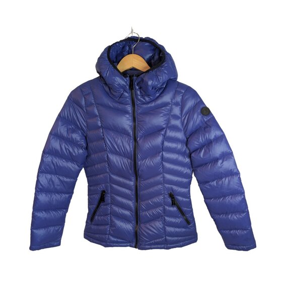 Calvin Klein Jackets & Blazers - MINT CONDITION Calvin Klein Blue Lightweight Down Puffer Jacket w/ Hood | Size M
